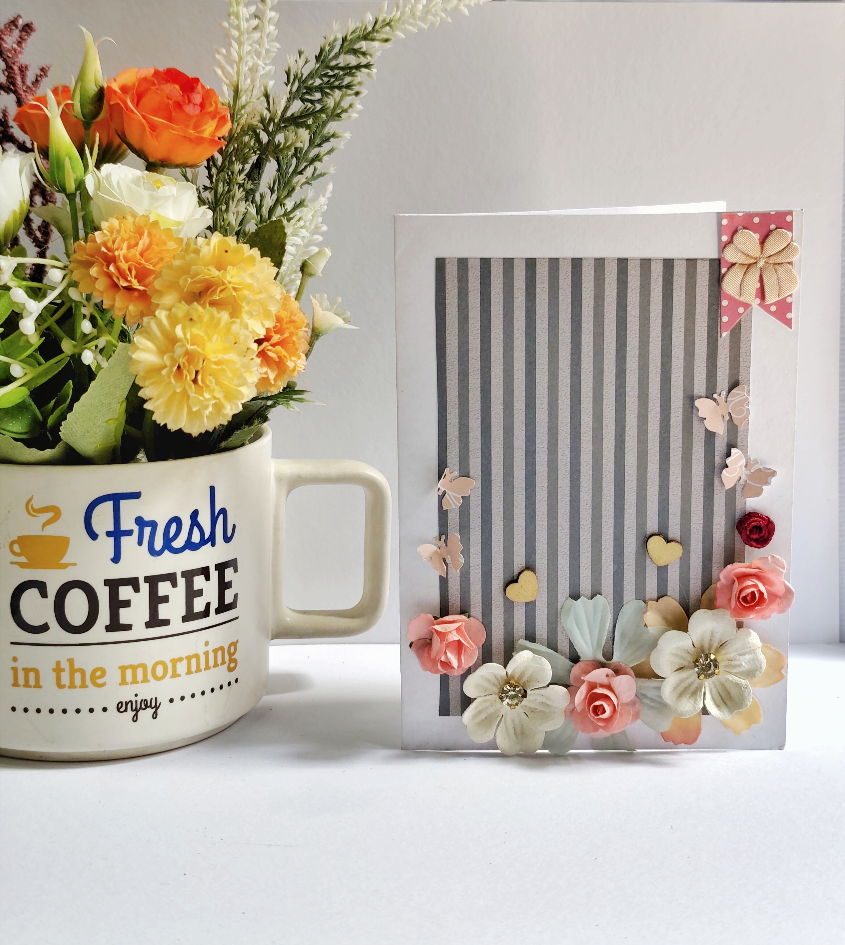A cozy mini Floral Greeting Card